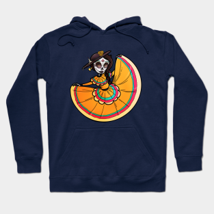 Day Of The Dead Hoodie - Day of the Dead Dancer by Candice Allen Art